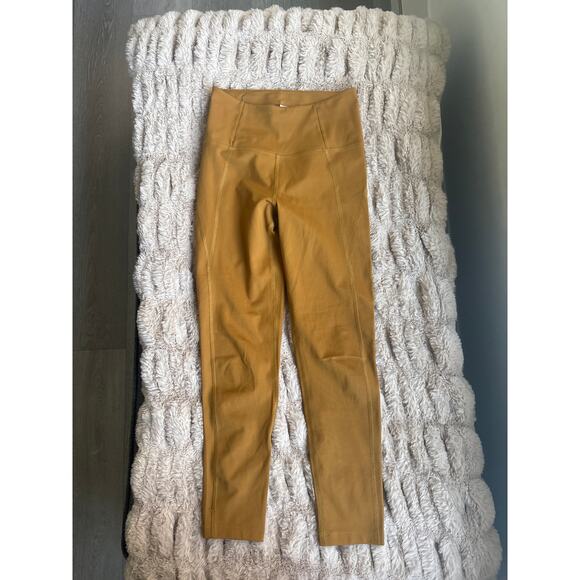 Girlfriend Collective Compressive High Rise Leggings Size XS Saddle Golden Brown - Picture 6 of 9